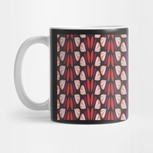 Art Deco Fan in Red and Orange Mug